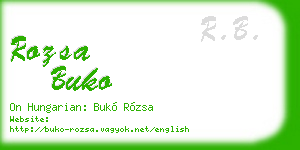 rozsa buko business card