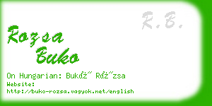 rozsa buko business card